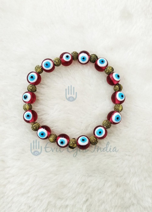 Evil Eye Bracelet with Buddha Beads