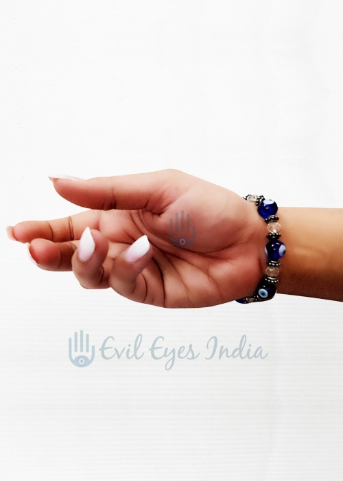 Evil Eyes Bracelet with Crystals