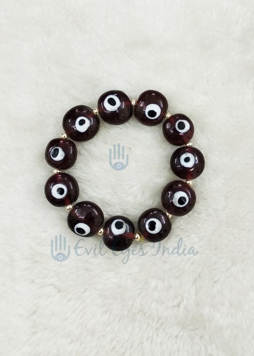 Deep Red Evil Eye Bracelet