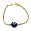 Evil Eye Bead in Oxidized Golden Chain