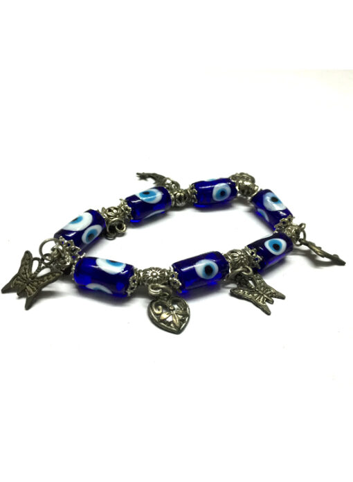 Evil Eyes Bracelet with Charms