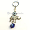 Elephant Evil Eye Keychain