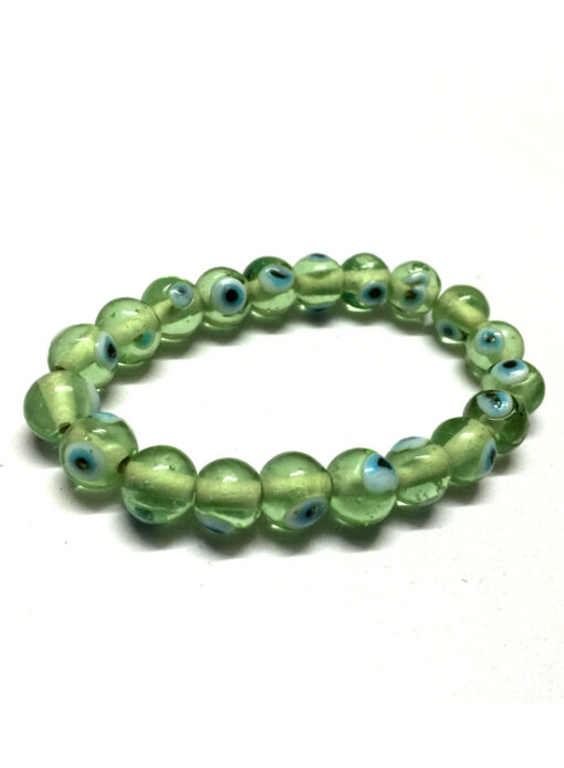 Evil Eye Bracelet - Green Success Beads