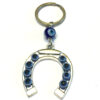 Horse Shoe Evil Eye Keychain