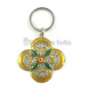 4 Petals Evil Eye Keychains - Mustard