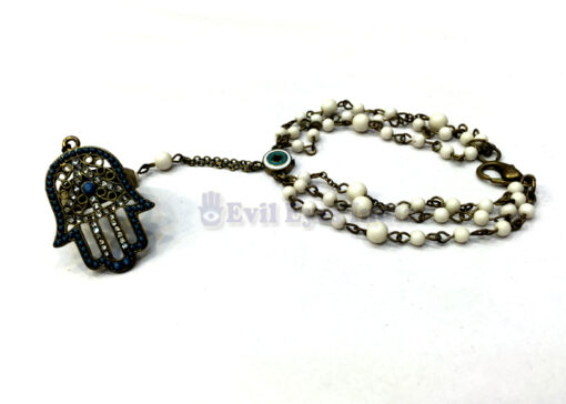 Oxidized-Hamsa-Hand-Bracele