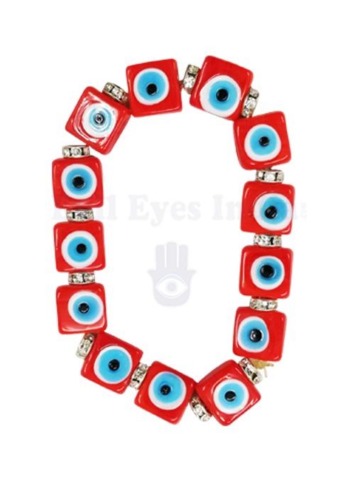 Red Evil Eyes Bracelet for Courage & Protection