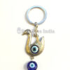Swan Evil Eye Keychain