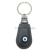 Leather Evil Eye Keychain Black