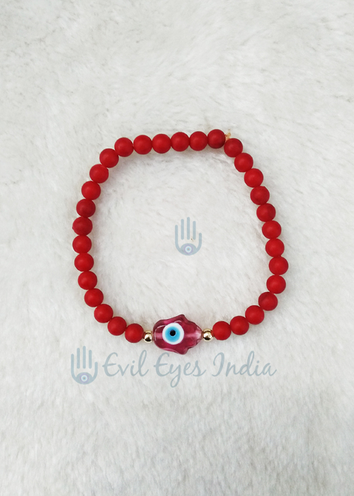 Evil Eyes Bracelet with Hamsa Hand bead