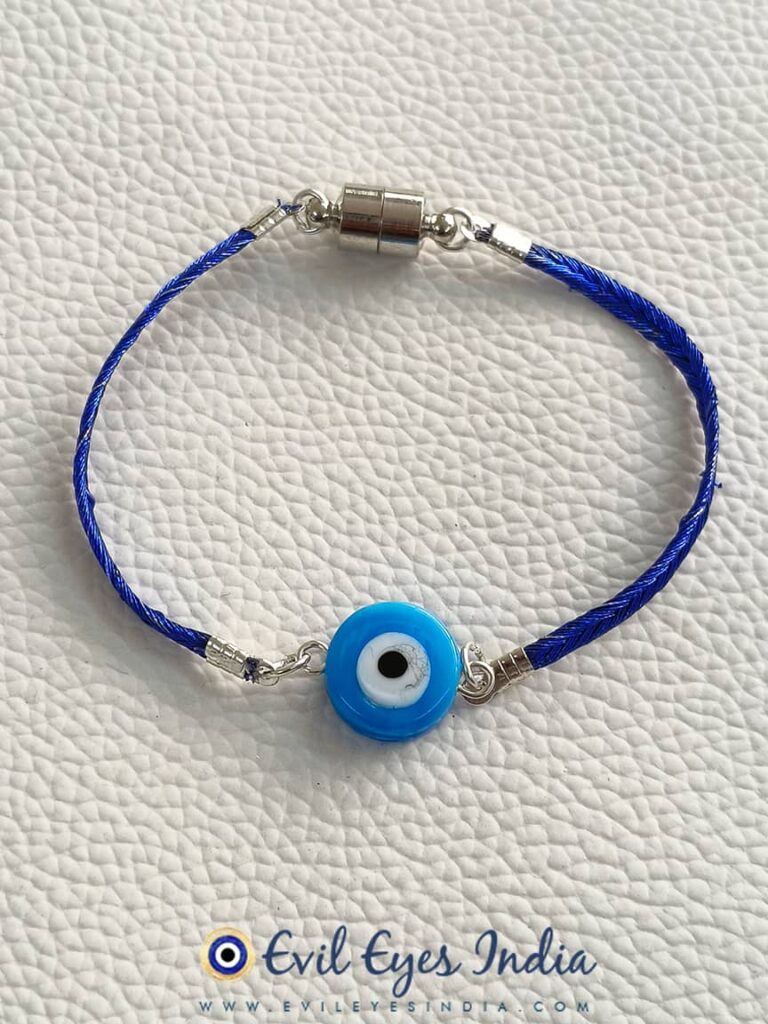 Turquoise Bead Evil Eye Bracelet