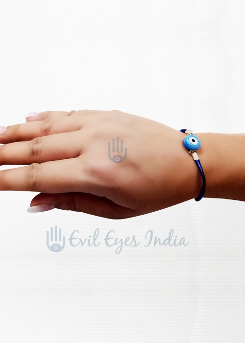 Turquoise Bead Evil Eye Bracelet