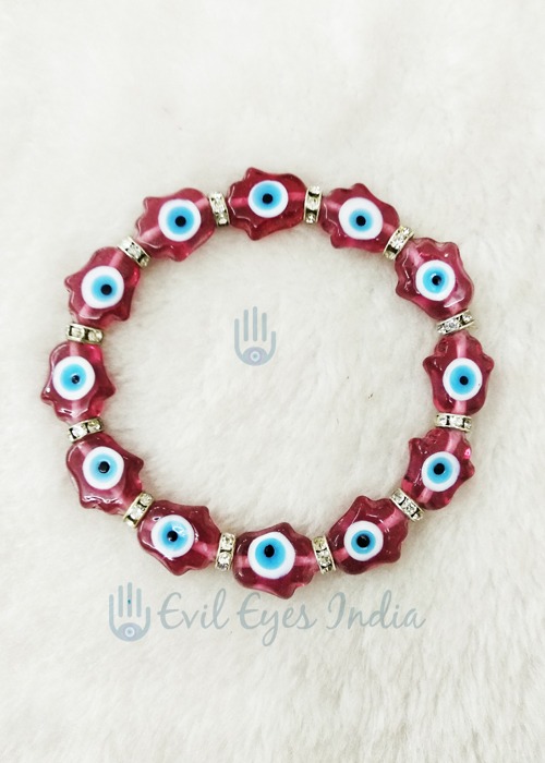 Authentic Hamsa Hand with Evil Eyes Bracelet