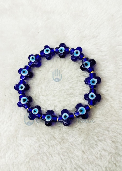 Petal Shaped Evil Eye Beads Bracelet