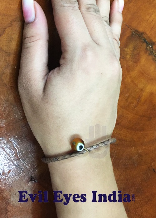 Leather Stringed Evil Eye Bracelet