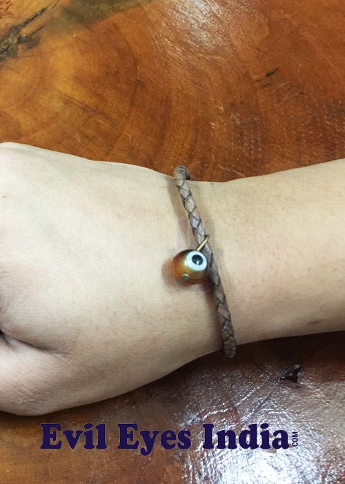 Leather Stringed Evil Eye Bracelet