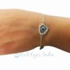 Silver Heart Shape Evil Eye Bracelet