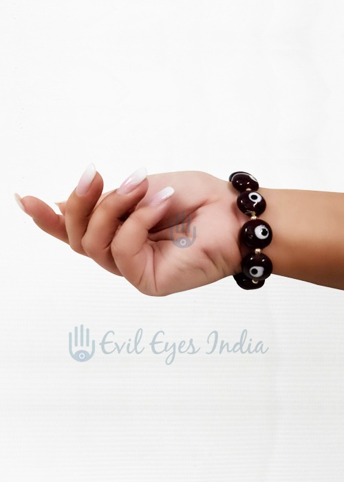 Deep Red Evil Eye Bracelet