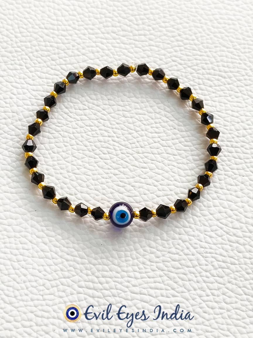 Set Of 3 Tiger's Eye Black Obsidian Hematite Triple Protection Crystal  Bracelets For Men And Women