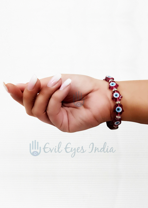 Authentic Hamsa Hand with Evil Eyes Bracelet