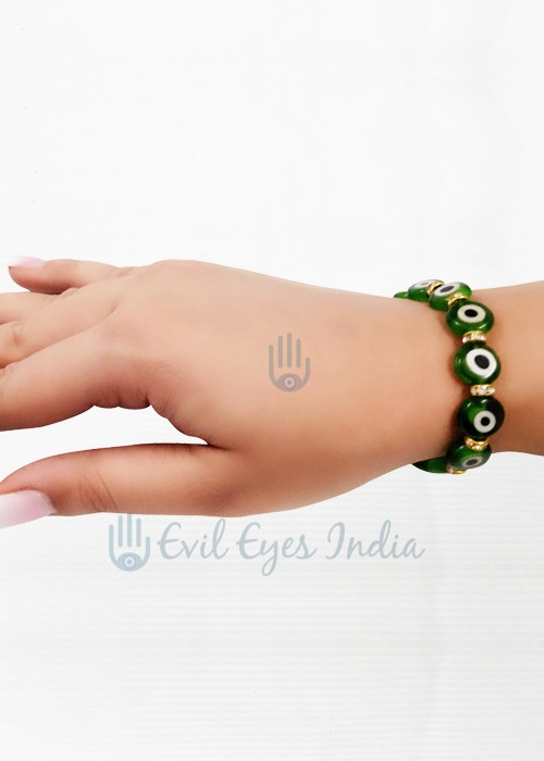 Green Evil Eye Bracelet