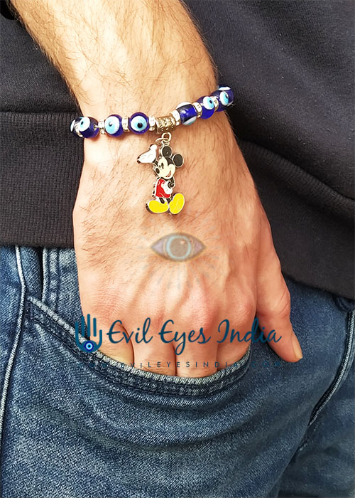 Evil Eye Bracelet With Mickey Mouse