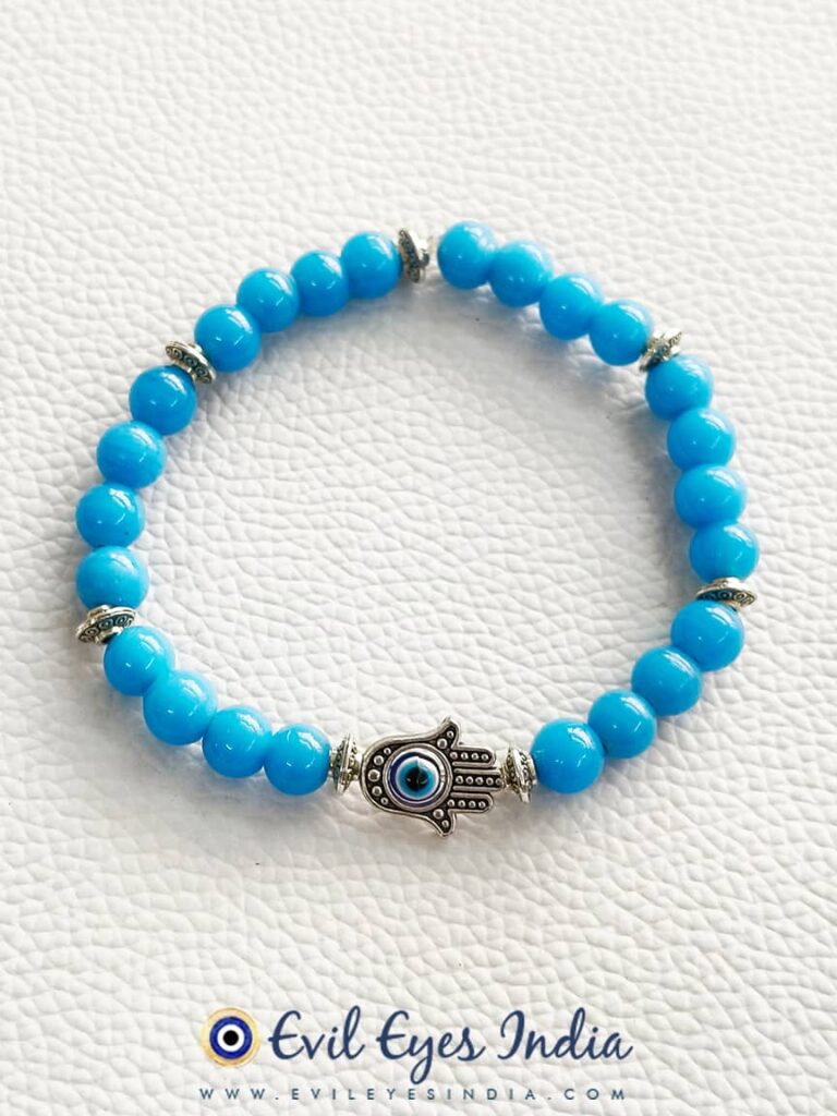Turquoise Beads Hamsa Hand Bracelet