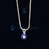 Cute Evil Eye Pendant With Silver Color Chain