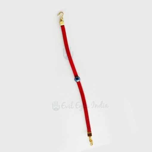 Bold Red Evil Eye Leather Bracelet