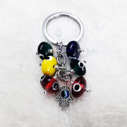 Multicolored Evil Eye Keychain For Protection