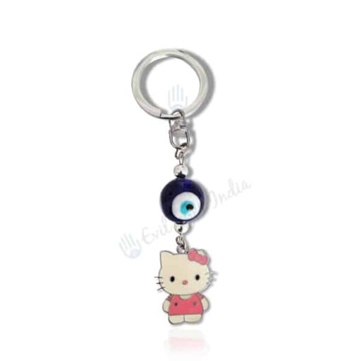 Evil Eye Keychain with Hello Kitty