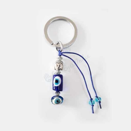 Cute Evil Eye Keychain With Peace Buddha