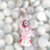 Mommy Pig Evil Eye Keychain