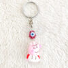 Mommy Pig Evil Eye Keychain