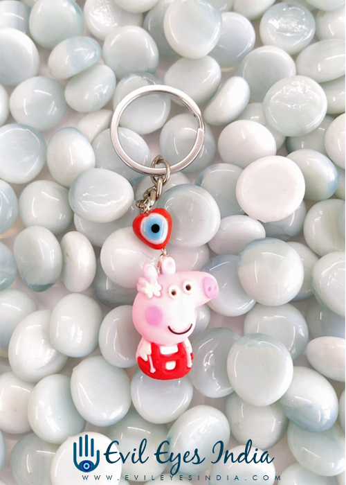 Peppa Pig Evil Eye Keychain