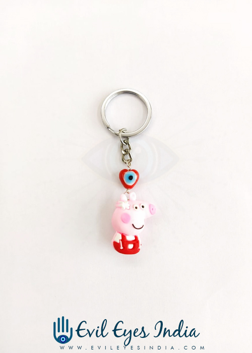 Peppa Pig Evil Eye Keychain