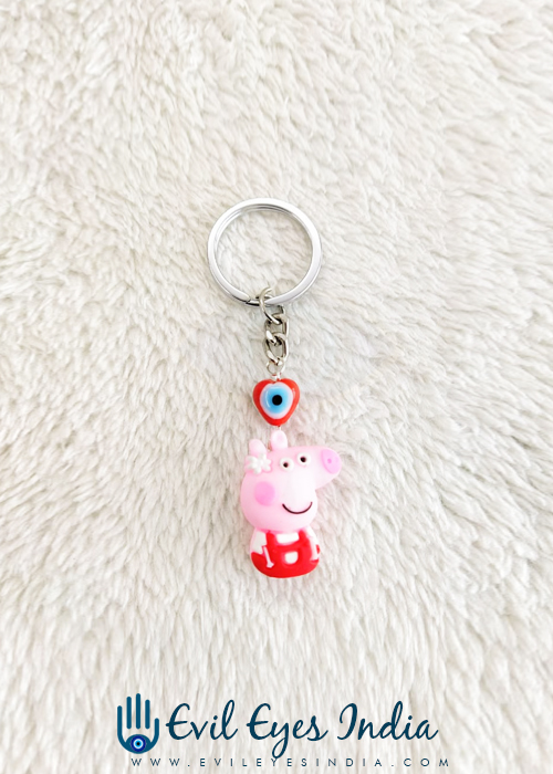 Peppa Pig Evil Eye Keychain