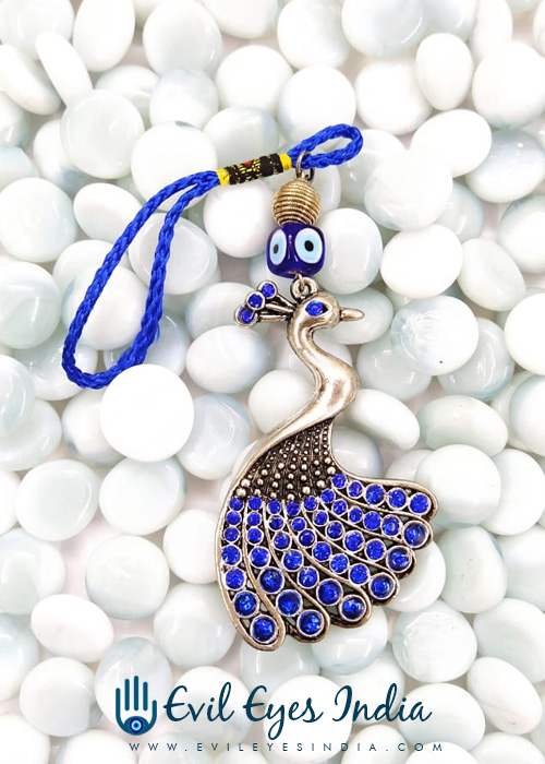 Feng Shui Fame Luck Peacock with Evil Eye