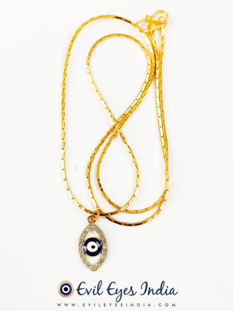 Evil Eyes Pendant with Golden Plating Chain