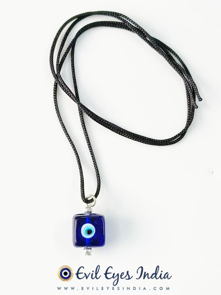 Square Shaped Evil Eye Pendant