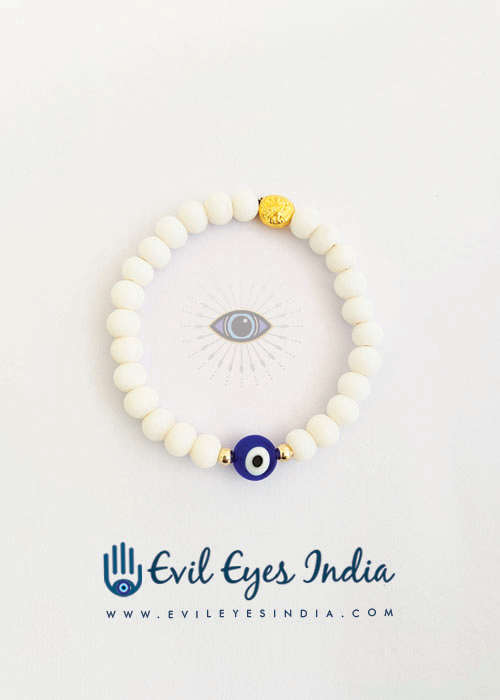 Evil Eye Bracelet With Golden Dragon