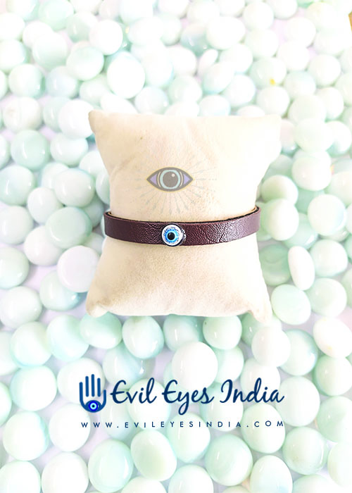 Evil Eye Leather Bracelet