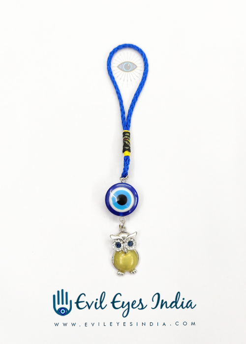 Owl Evil Eye Hanging For Wisdom And Protection Rose Gold