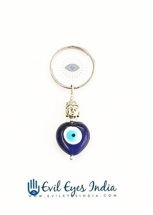 Evil Eye With Peace Buddha Keychain