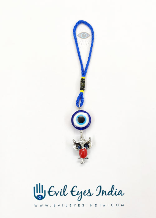 Owl Evil Eye Hanging For Wisdom and Protection Red