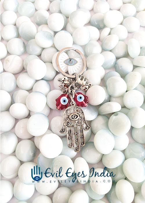 Hamsa Hand Evil Eye Keychain