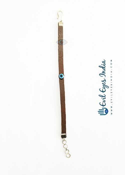 Evil Eye Leather Bracelet