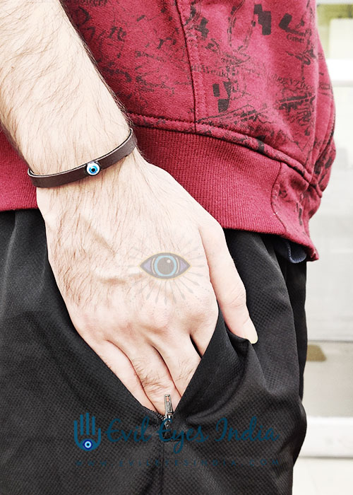 Evil Eye Leather Bracelet