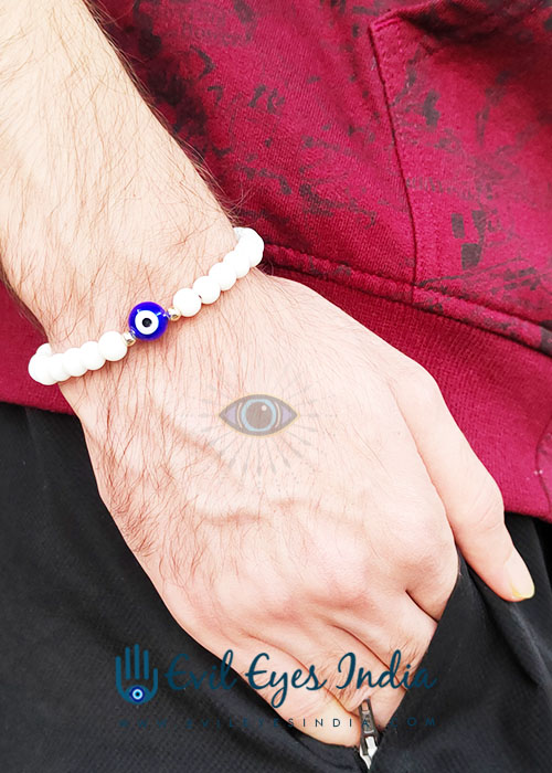 Evil Eye Bracelet With Golden Dragon