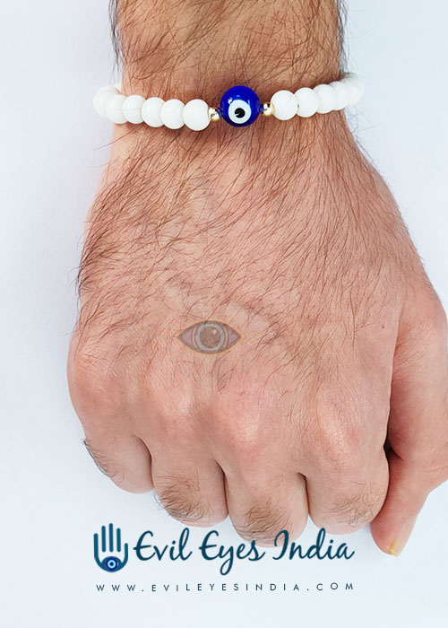 Evil Eye Bracelet With Golden Dragon